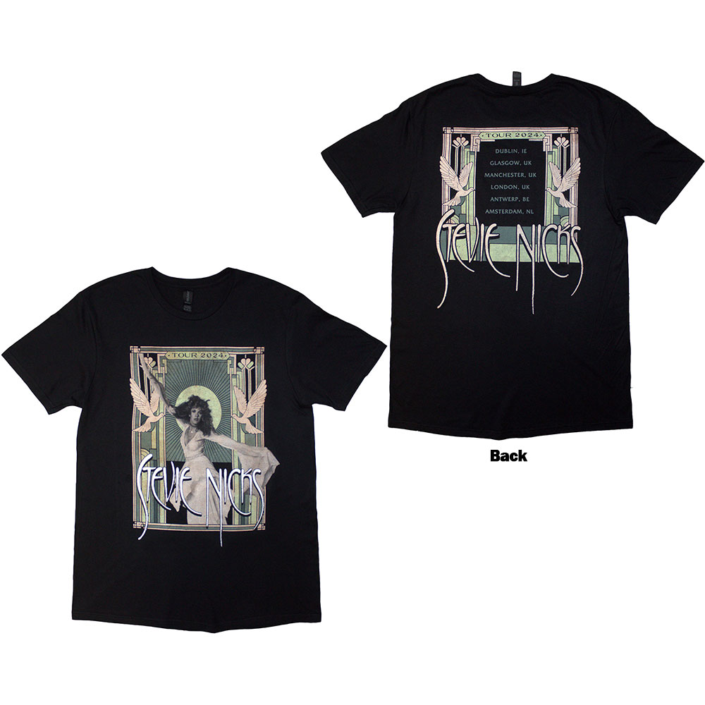 Tričko Stevie Nicks - Tour '24 Doves, Unisex,Čierna,XXL