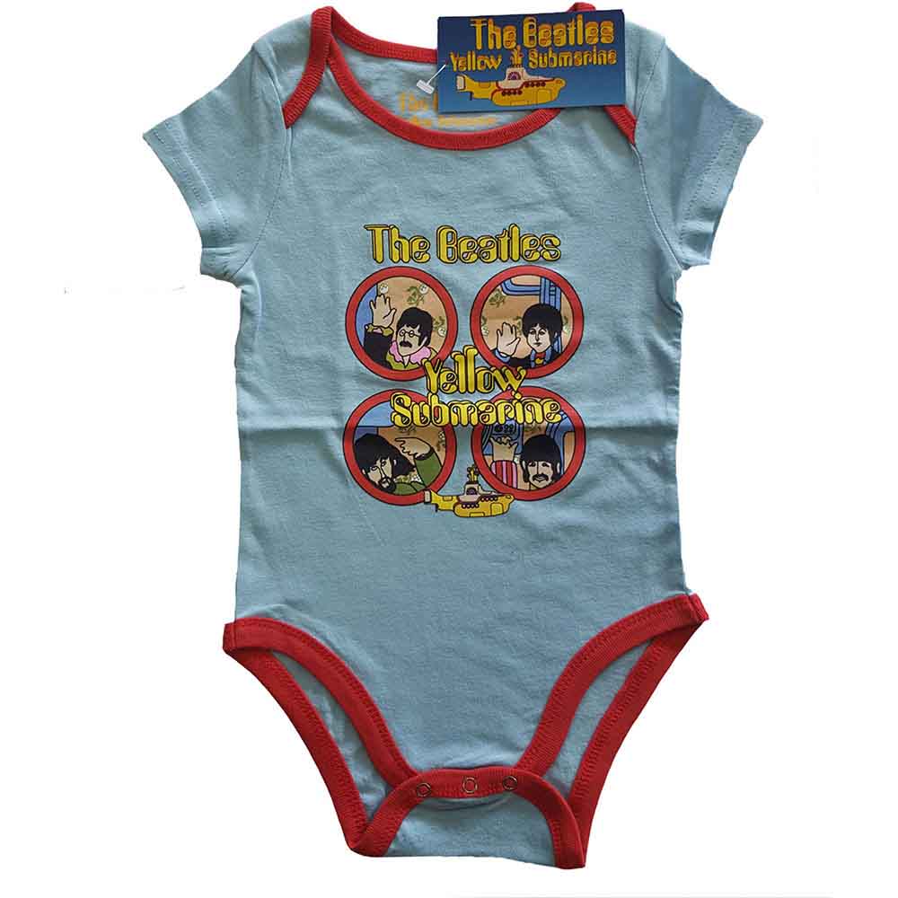 Body The Beatles - Yellow Submarine Portholes, Dieťa,Modrá,18 - 24 mes.