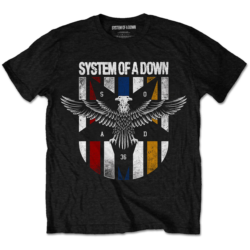 Tričko System of a Down - Eagle Colours, Unisex,Čierna,S