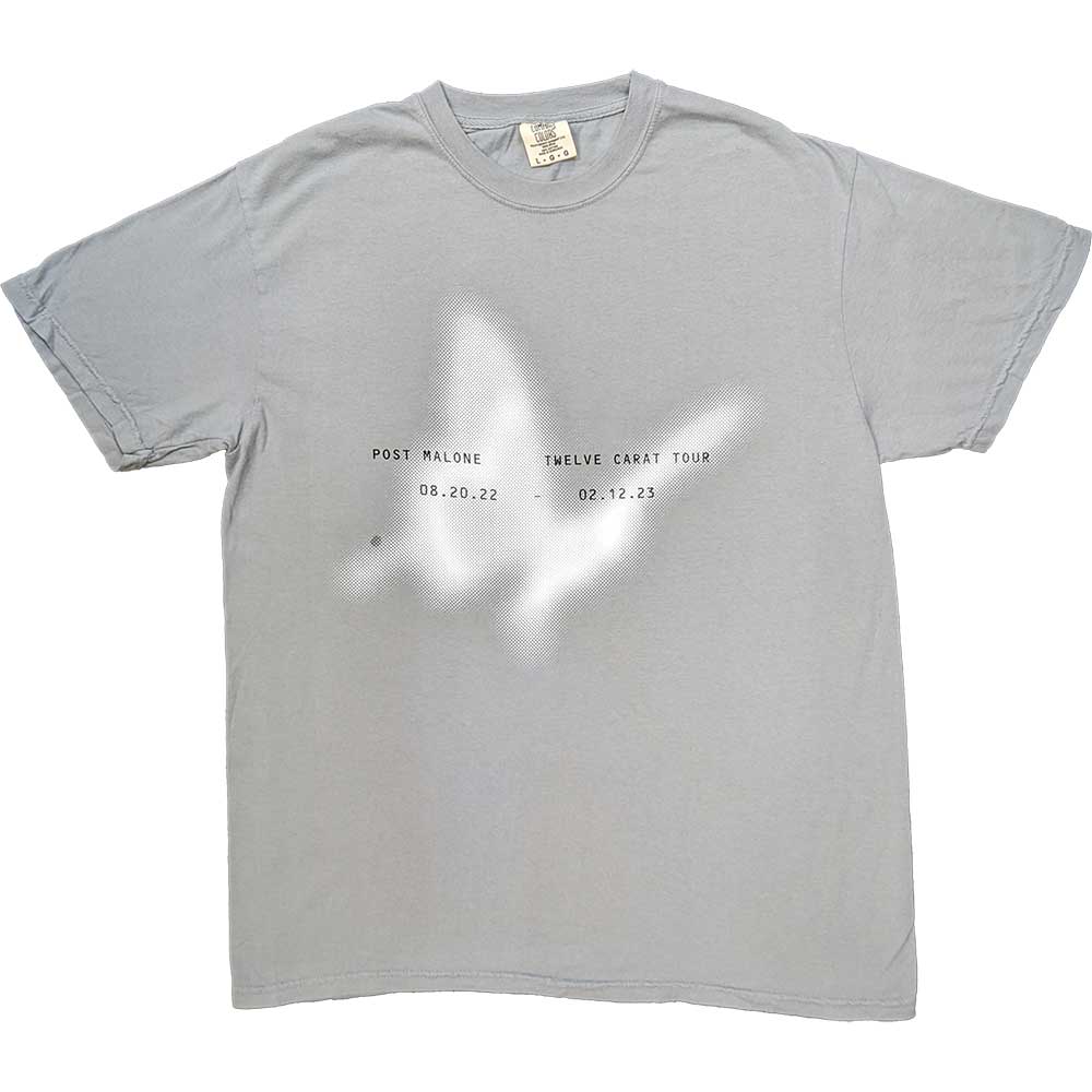Tričko Post Malone - Butterfly, Unisex,Šedá,XXL