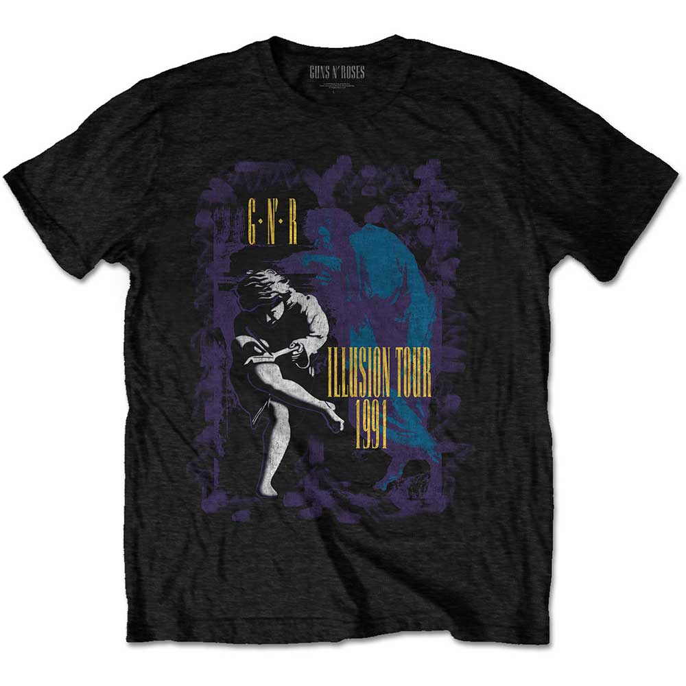 Tričko Guns N’ Roses - Illusion Tour '91, Unisex,Čierna,XXL