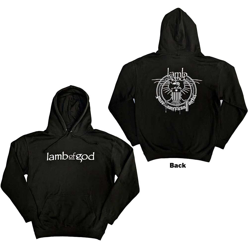 Mikina Lamb of God - Skeleton Eagle, Unisex,Čierna,XL