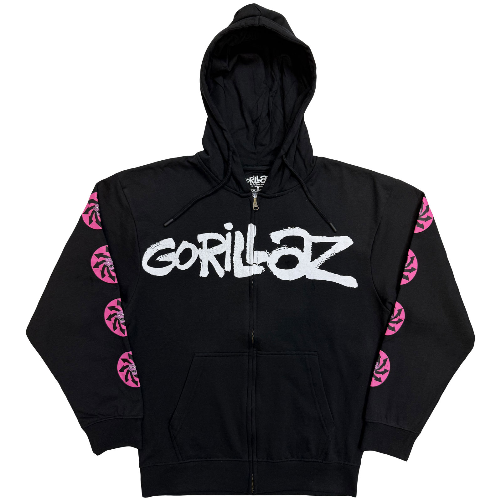Mikina na zips Gorillaz - Repeat Pazuzu, Unisex,Šedá,XXL
