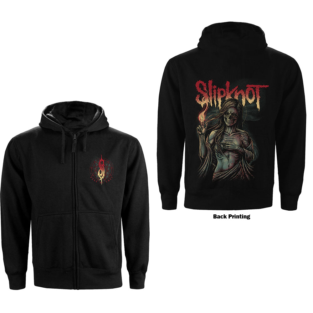 Mikina na zips Slipknot - Burn Me Away, Unisex,Čierna,XL