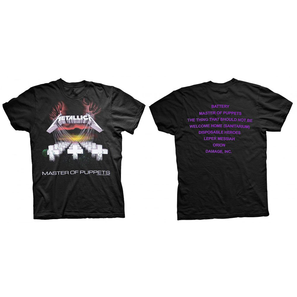 Tričko Metallica - Master of Puppets, Unisex,Čierna,XXL