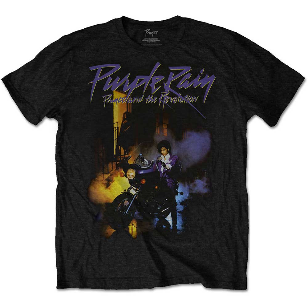 Tričko Prince - Purple Rain, Unisex,Čierna,5XL