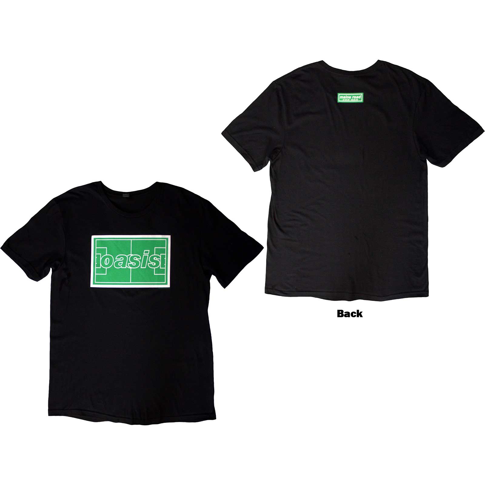Tričko Oasis - Maine Road Football Pitch, Unisex,Čierna,XXL