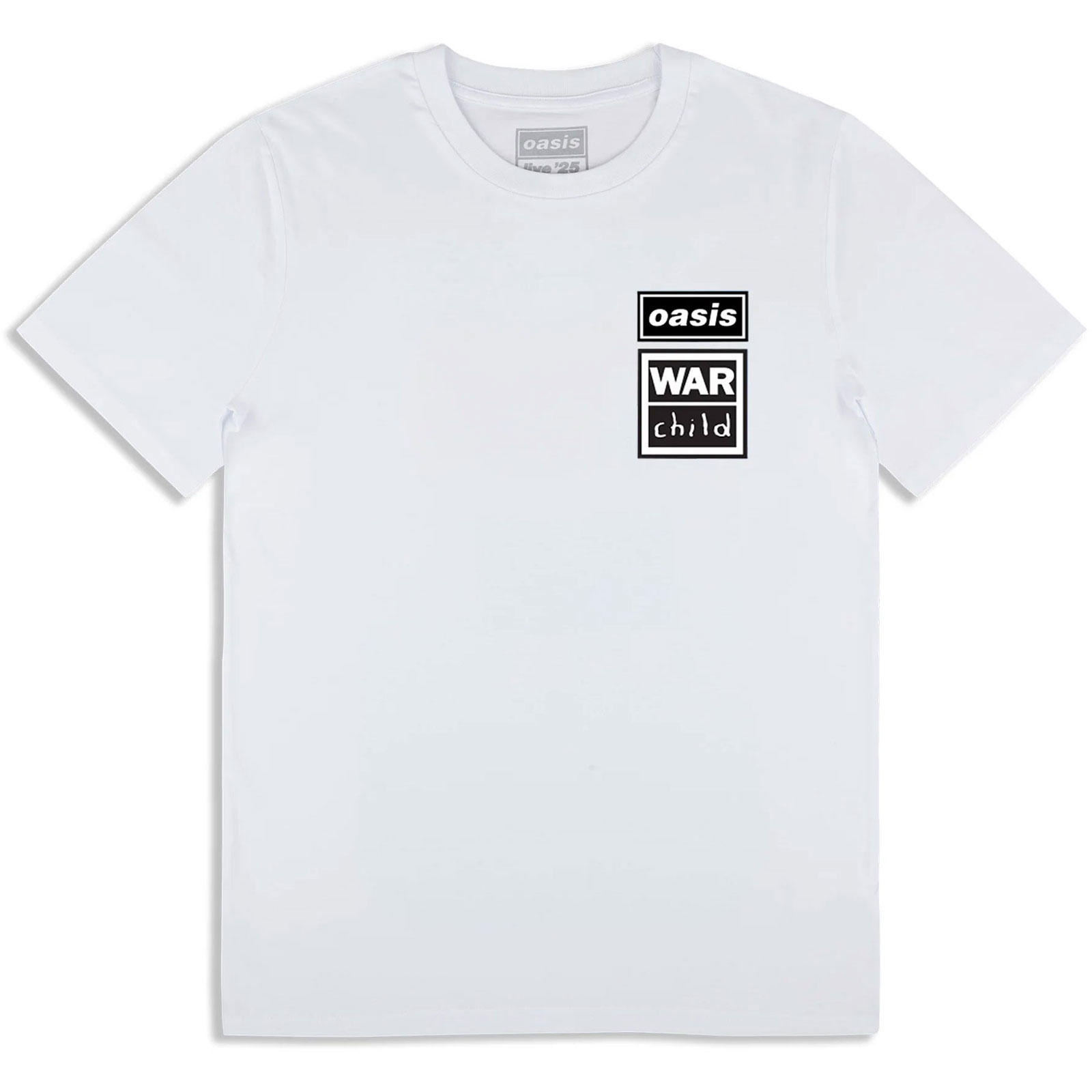 Tričko Oasis - War Child, Unisex,Biela,XXL