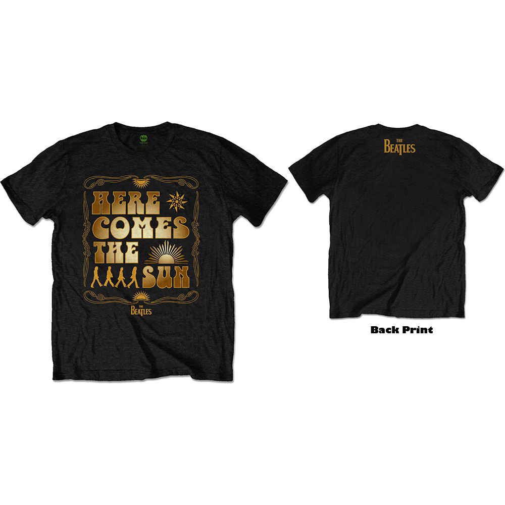 Tričko The Beatles - Here Comes The Sun, Unisex,Čierna,S