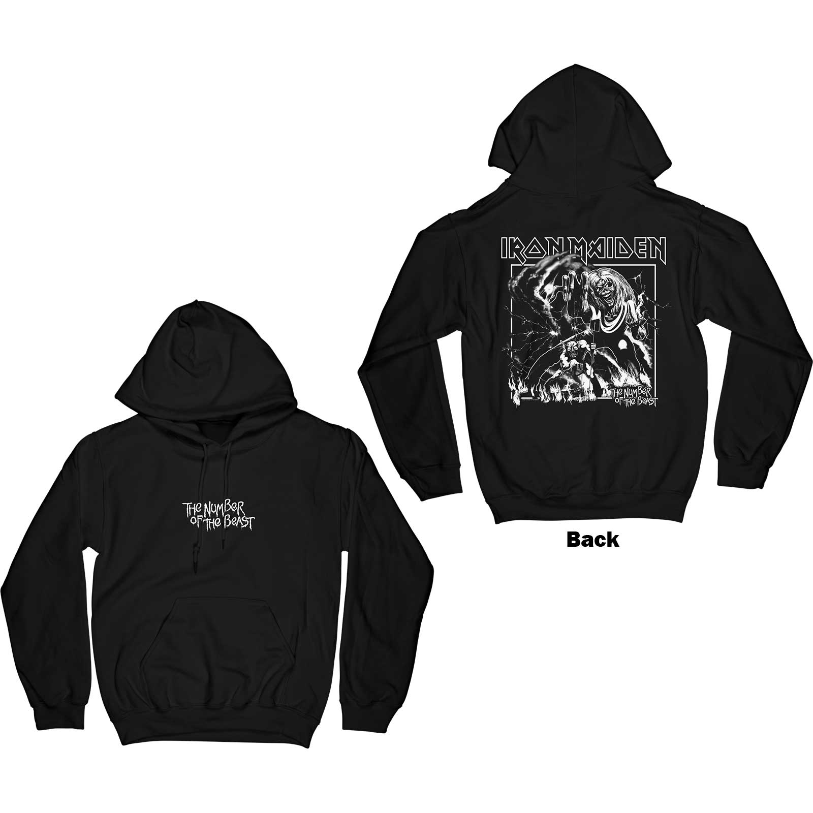 Mikina Iron Maiden - Number Of The Beast One Colour, Unisex,Čierna,XXL