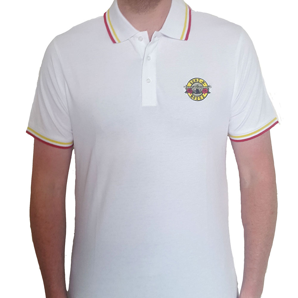 Polokošeľa Guns N’ Roses - Classic Logo, Unisex,Biela,XXL