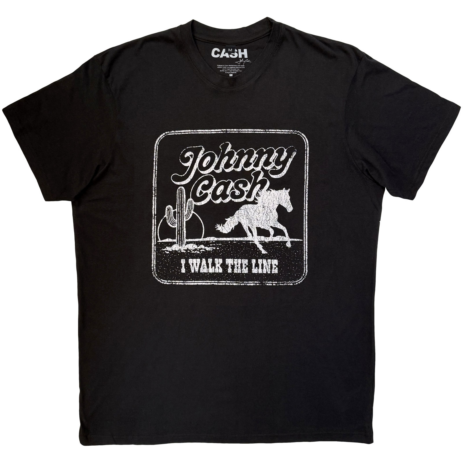 Tričko Johnny Cash - I Walk The Line, Unisex,Čierna,XXL