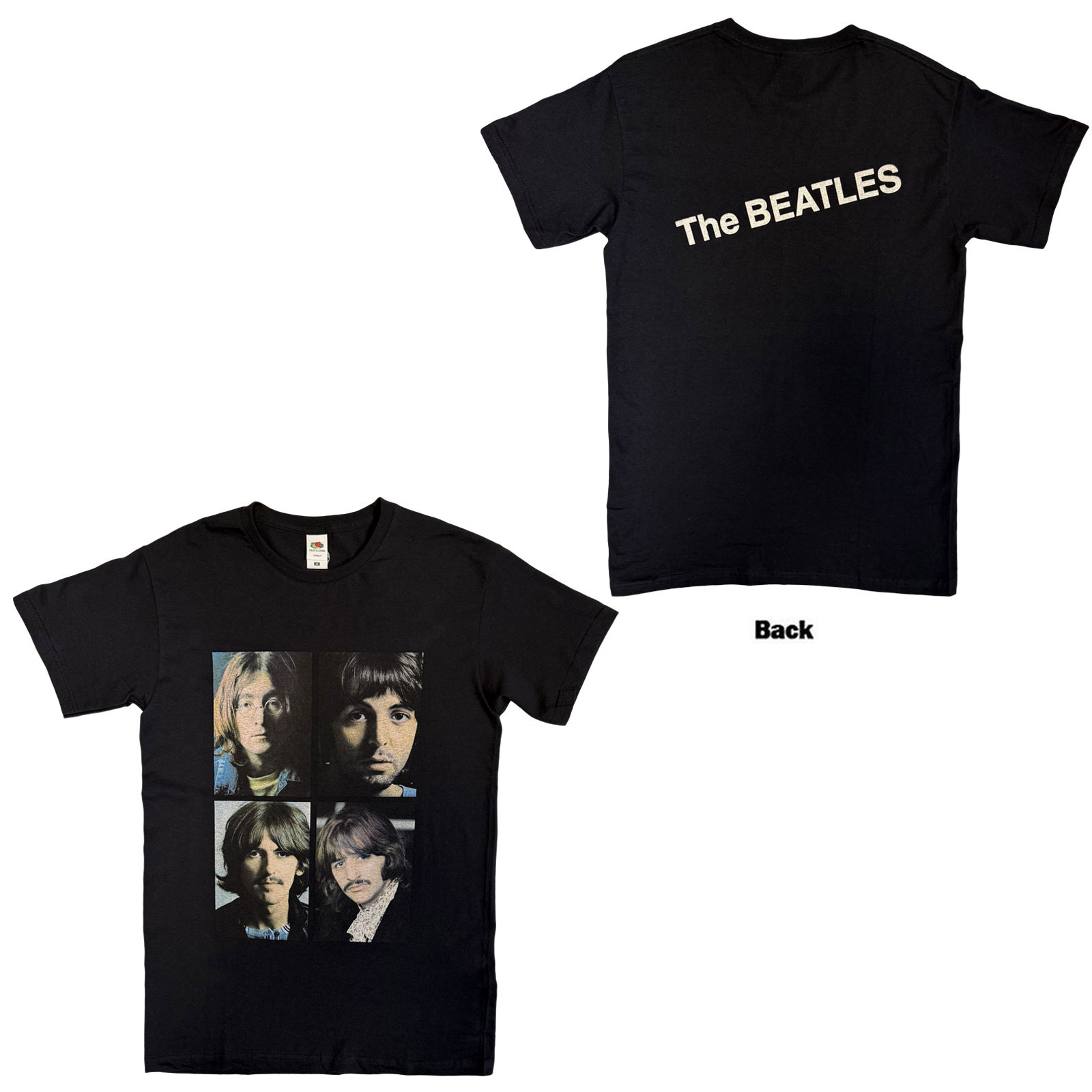 Tričko The Beatles - White Album Faces, Unisex,Čierna,XXL