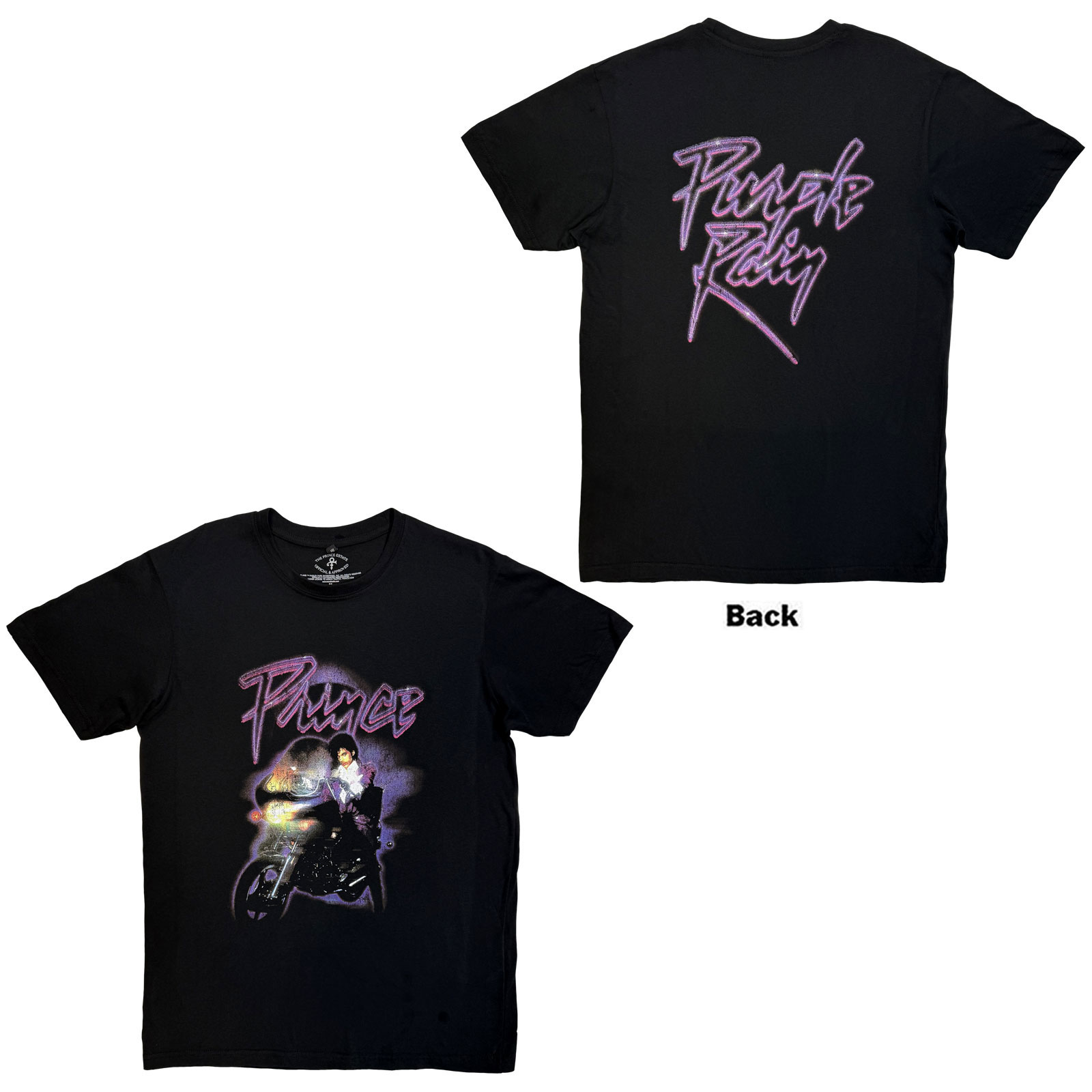 Tričko Prince - Purple Rain Logo Outline, Unisex,Čierna,XXL
