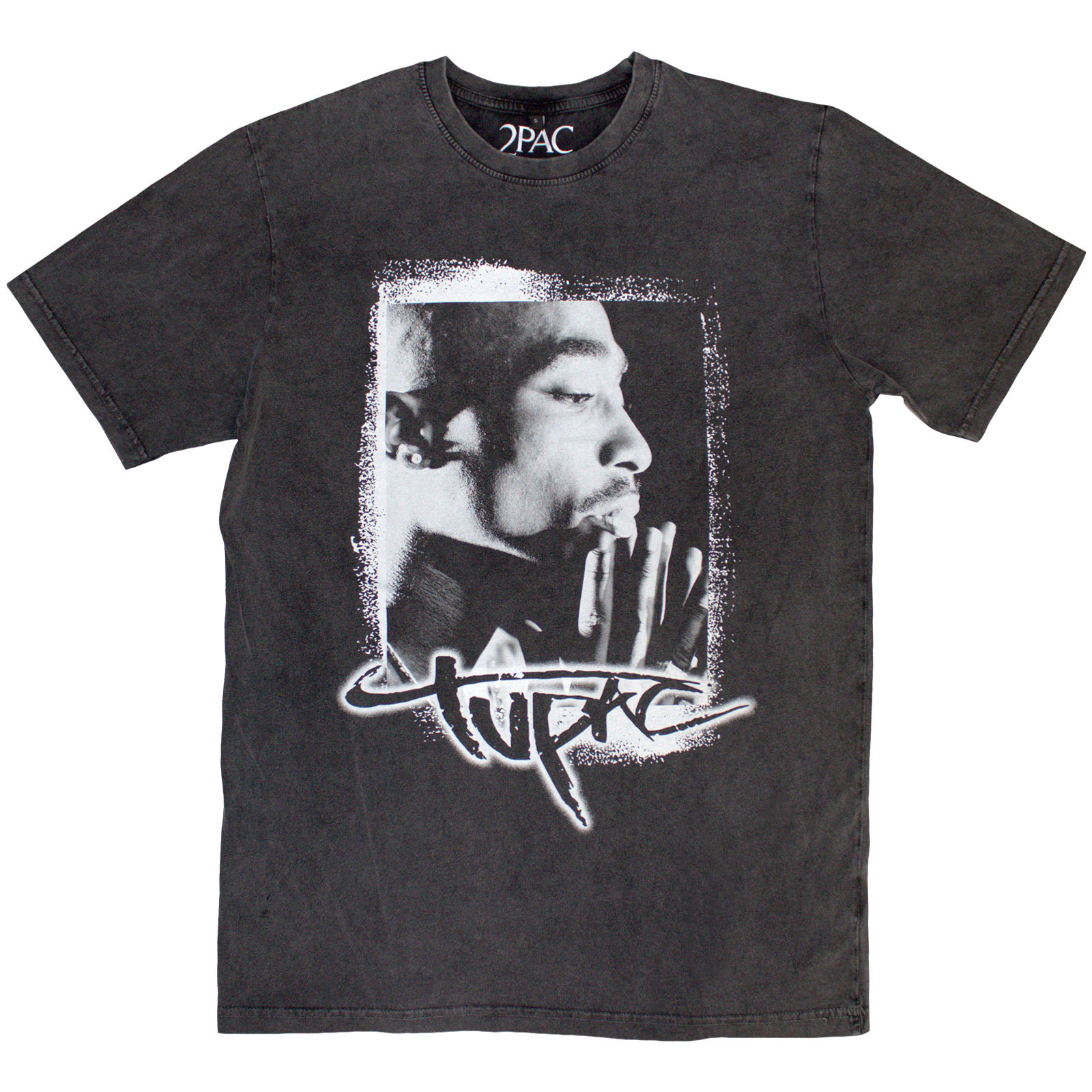 Tričko 2Pac - Spray Photo, Unisex,Šedá,XXL