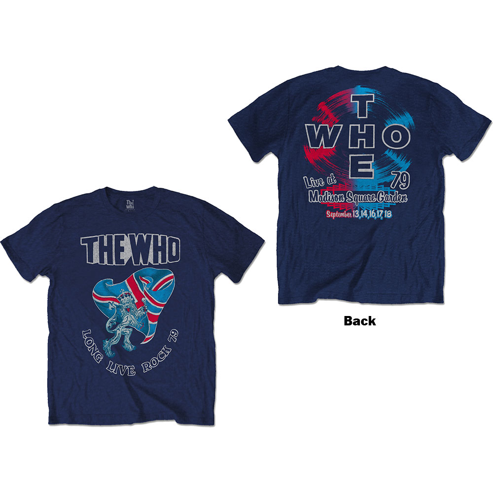 Tričko The Who - Long Live Rock '79, Unisex,Modrá,XXL