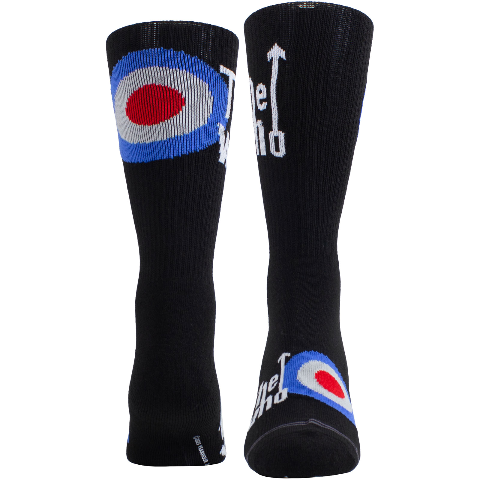 Ponožky The Who - Unisex Crew Socks: Target Logo (Black) (UK Size 6.5 - 11), Unisex,Čierna,Univerzálna
