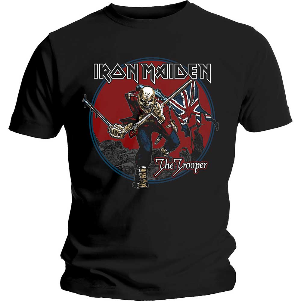 Tričko Iron Maiden - Trooper Red Sky, Unisex,Čierna,XXL