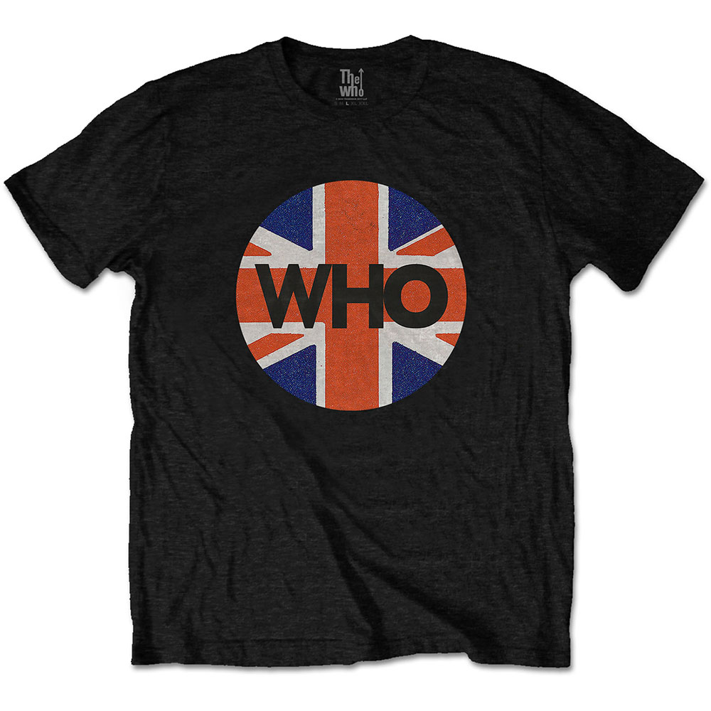 Tričko The Who - Union Jack Circle, Unisex,Čierna,XXL