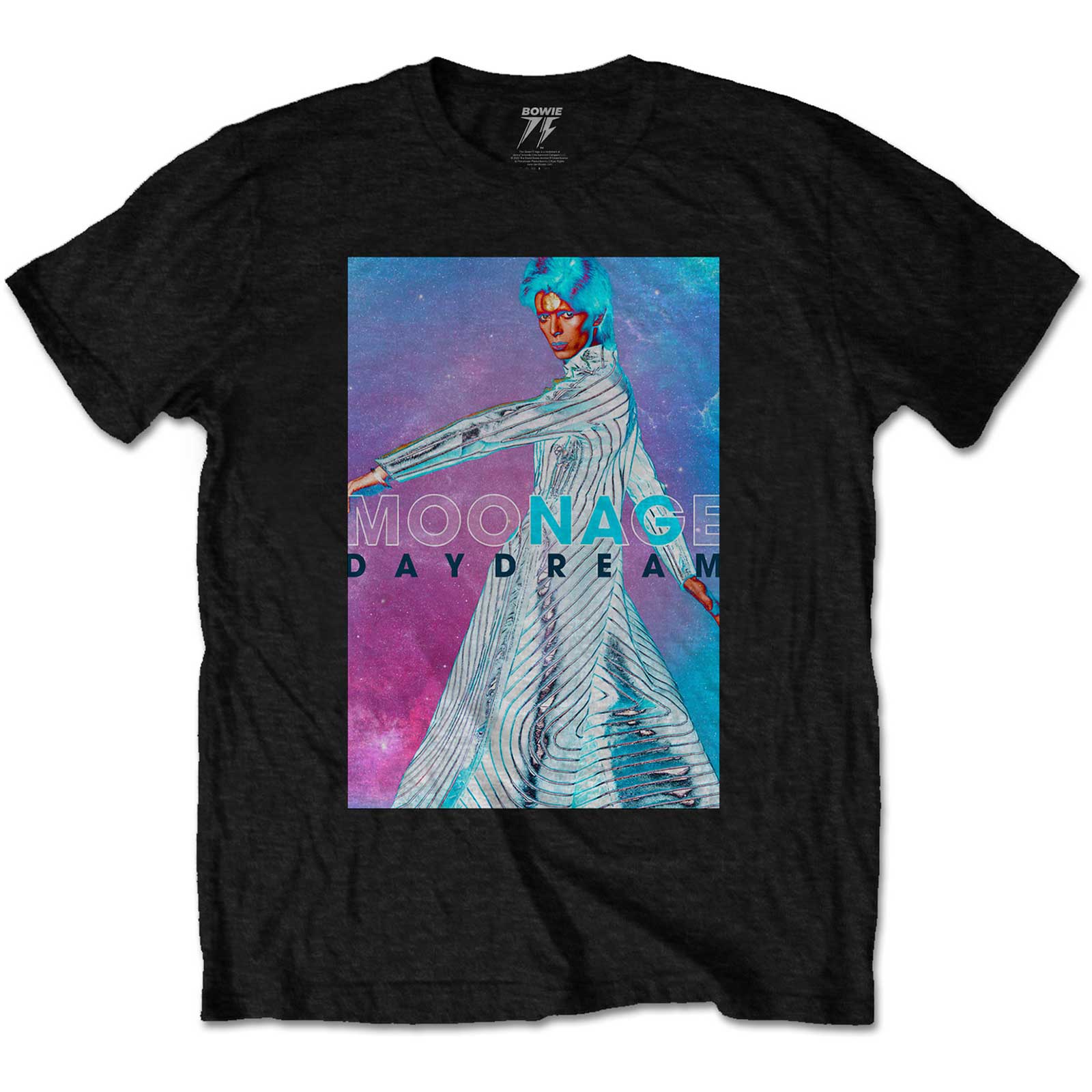 Tričko David Bowie - Moonage Space, Unisex,Čierna,XXL