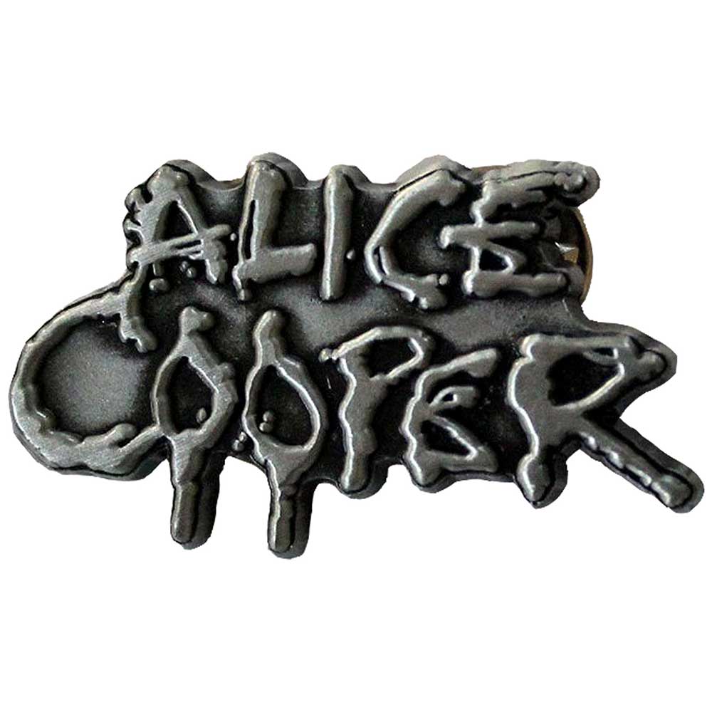 Odznak Alice Cooper - Dripping Logo Silver
