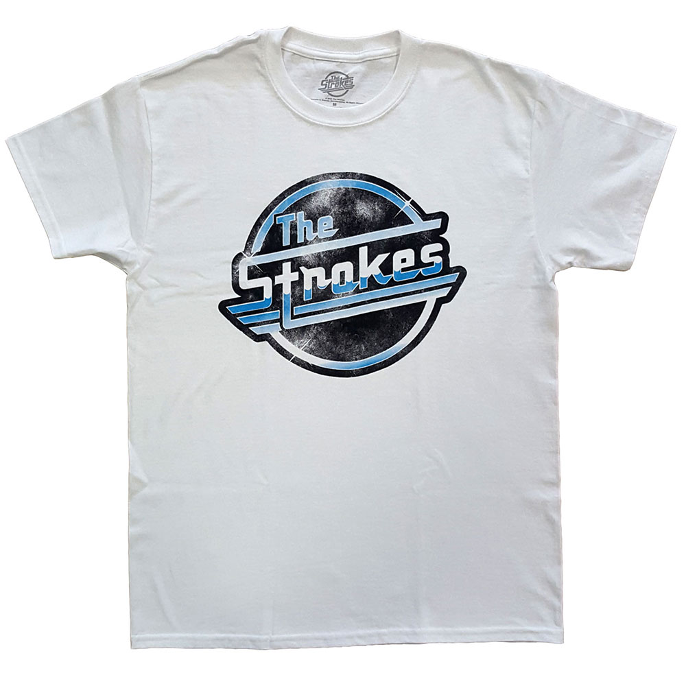 Tričko The Strokes - Distressed OG Magna, Unisex,Biela,XXL