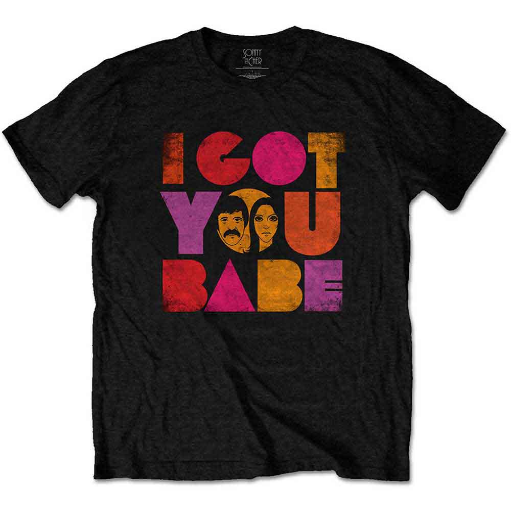 Tričko Sonny & Cher - I Got You Babe, Unisex,Čierna,XXL