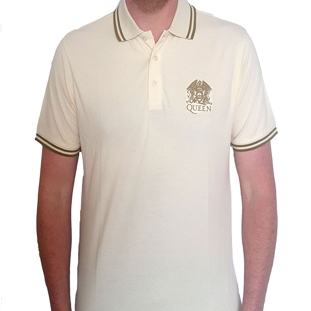 Polokošeľa Queen - Crest Logo, Unisex,Natural,L