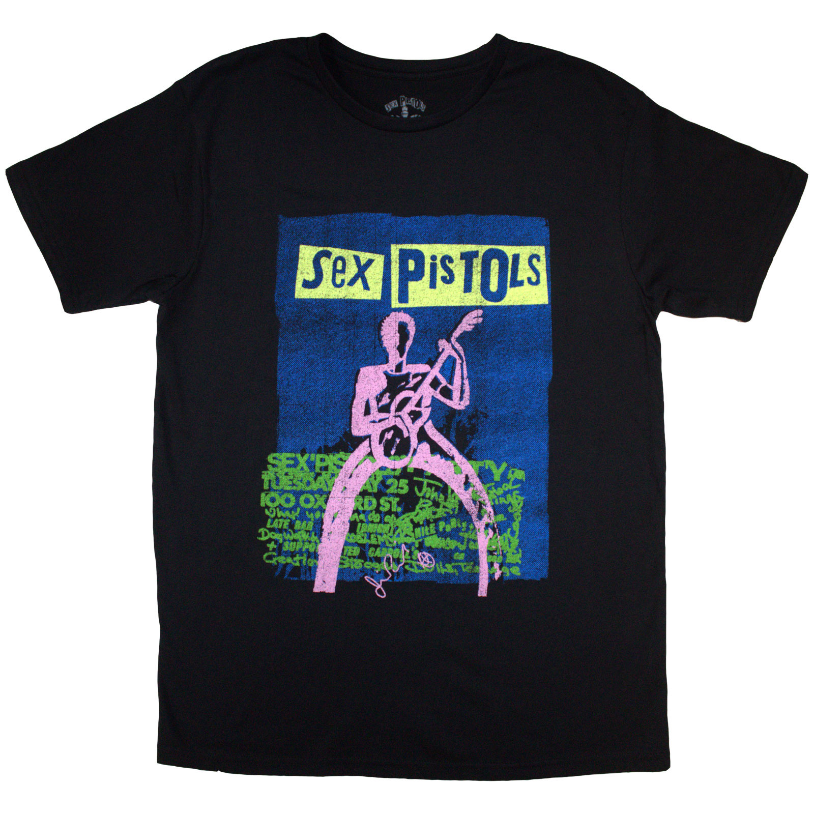 Tričko Sex Pistols - Guitar Cartoon, Unisex,Čierna,XXL