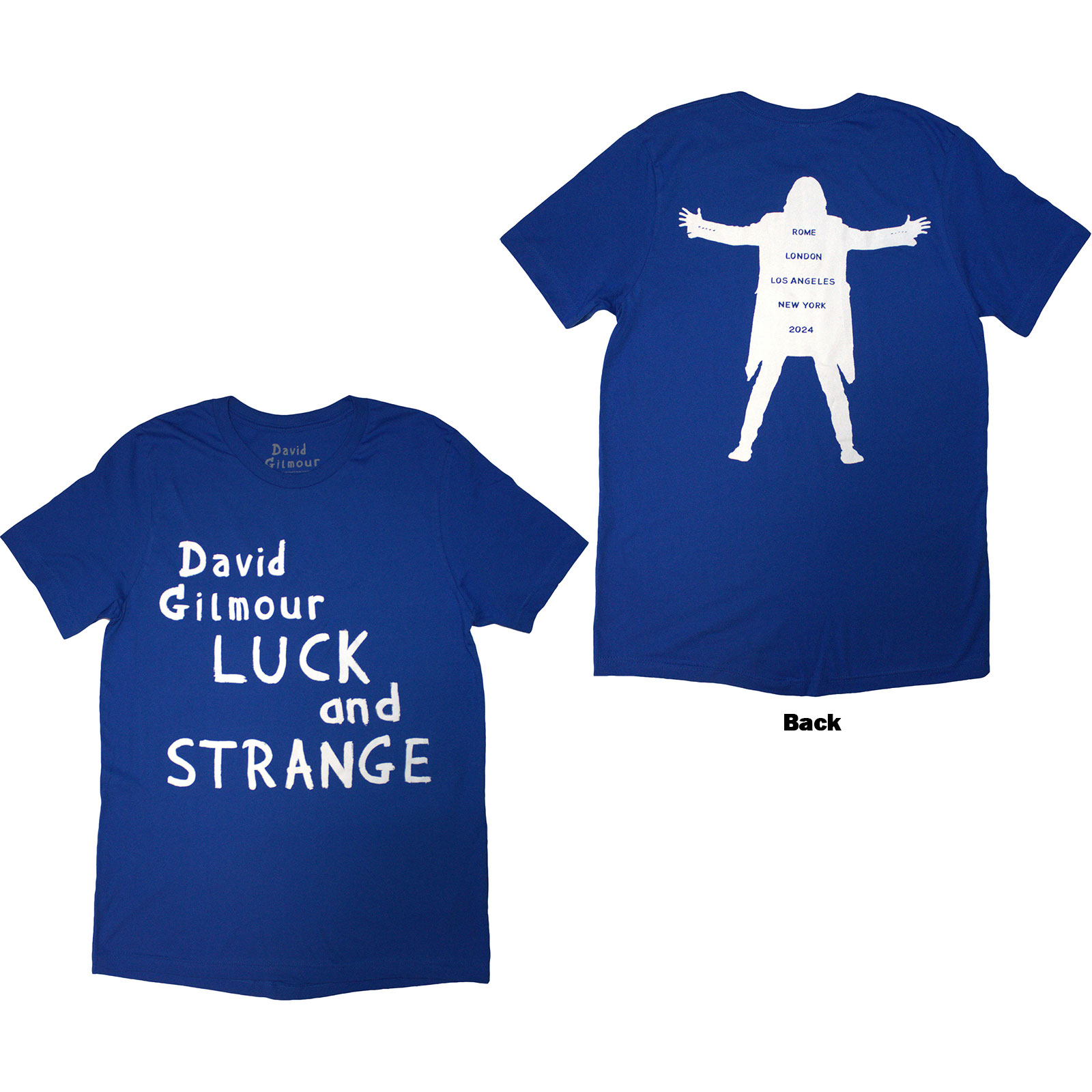 Tričko David Gilmour - Luck & Strange Logo, Unisex,Modrá,XXL