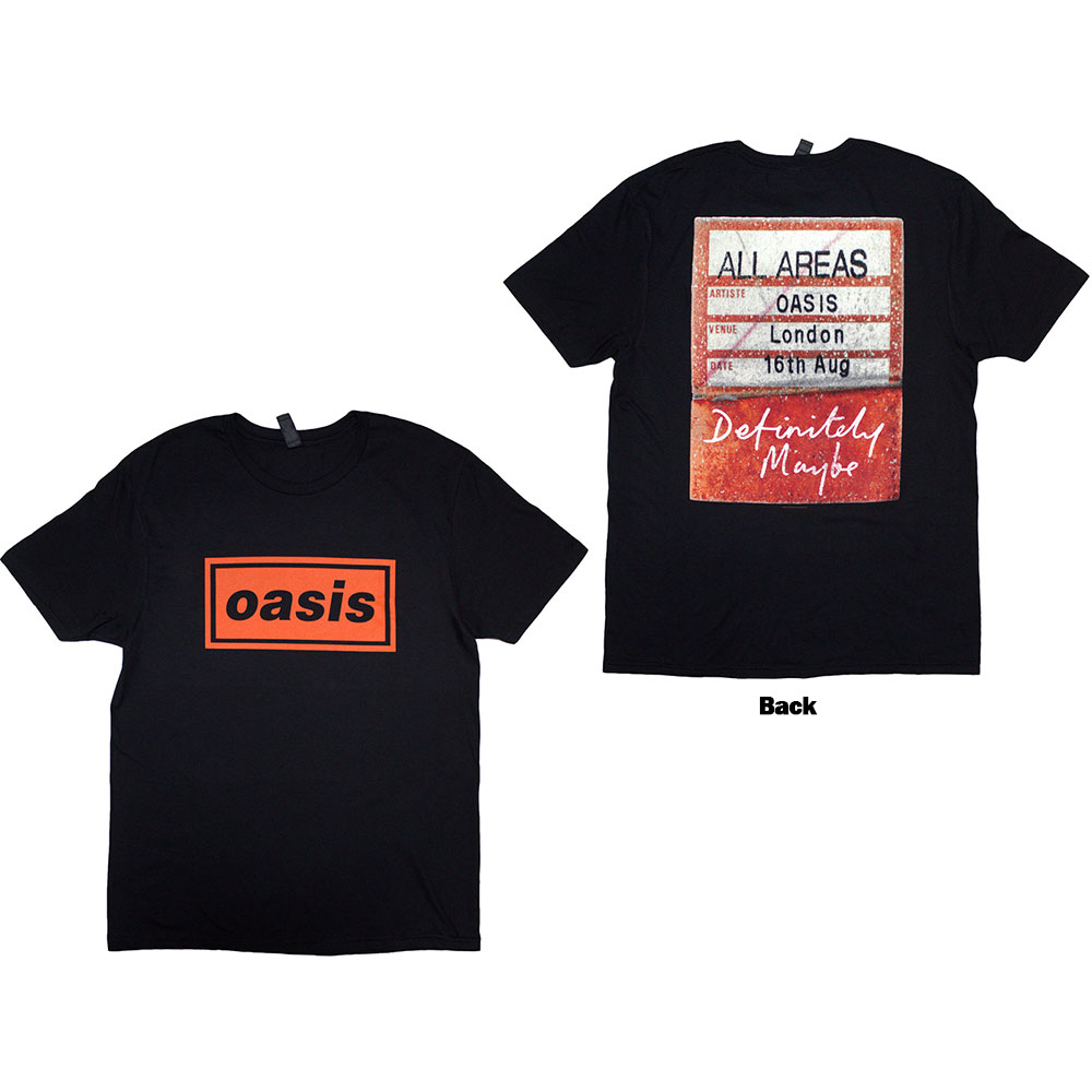 Tričko Oasis - Definitely Maybe AAA Pass, Unisex,Čierna,XXL