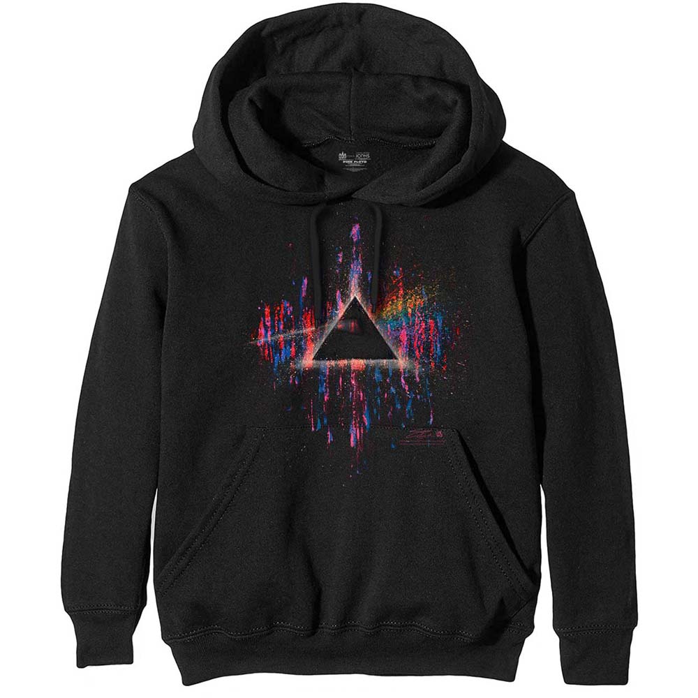 Mikina Pink Floyd - Dark Side of the Moon Pink Splatter, Unisex,Čierna,S