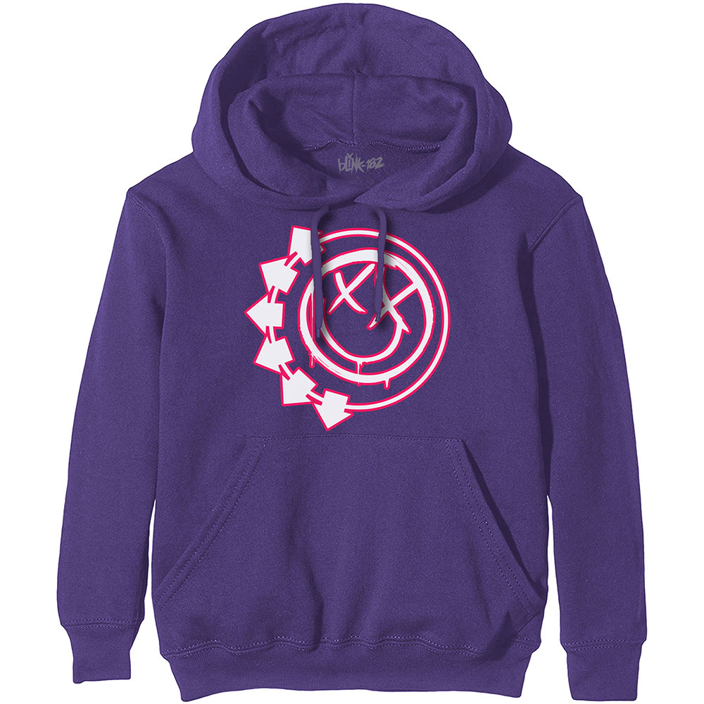 Mikina Blink 182 - Six Arrow Smiley, Unisex,Fialová,XL
