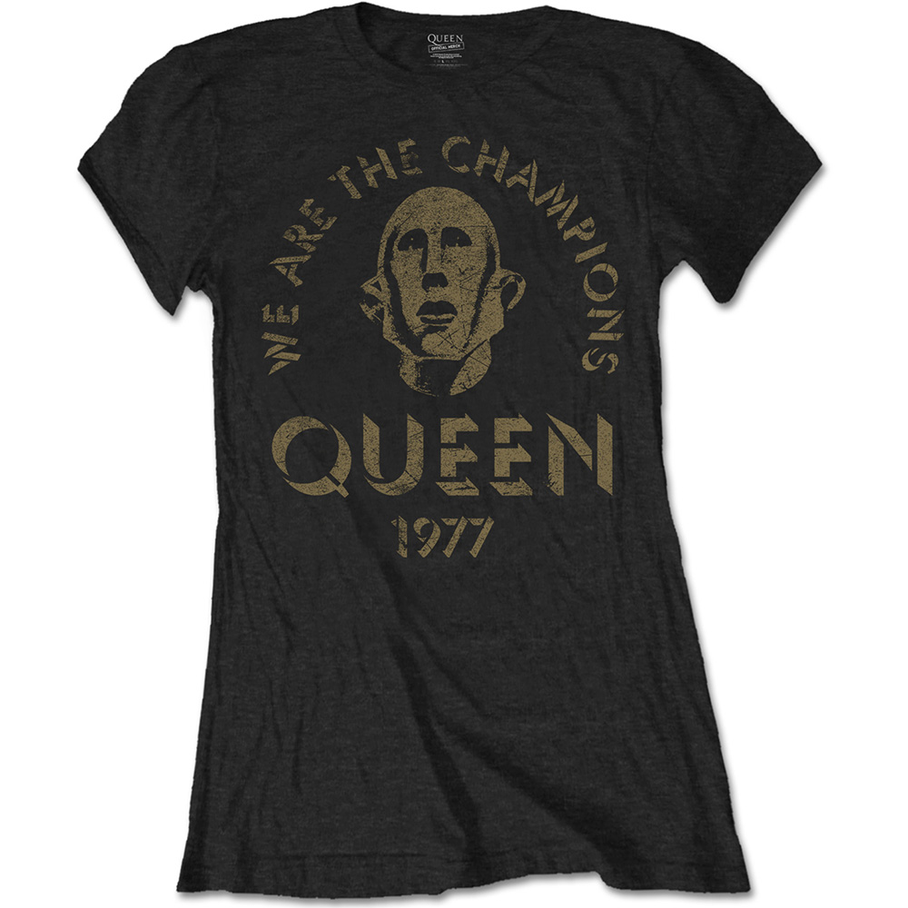 Tričko Queen - We Are The Champions, Žena,Čierna,3XL
