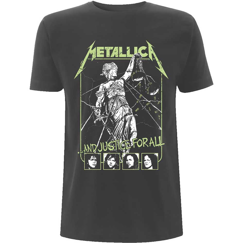Tričko Metallica - Justice Faces, Unisex,Šedá,XXL