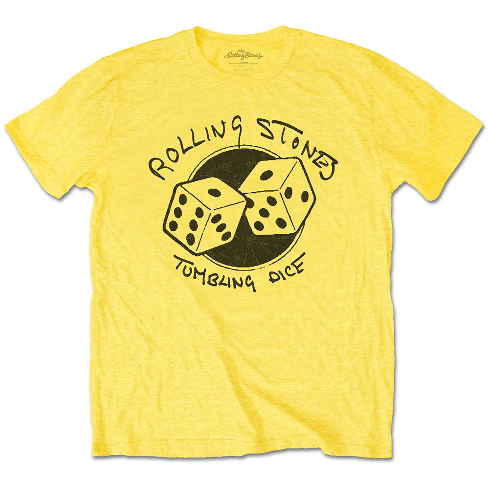 Tričko The Rolling Stones - Tumbling Dice, Unisex,Žltá,XXL