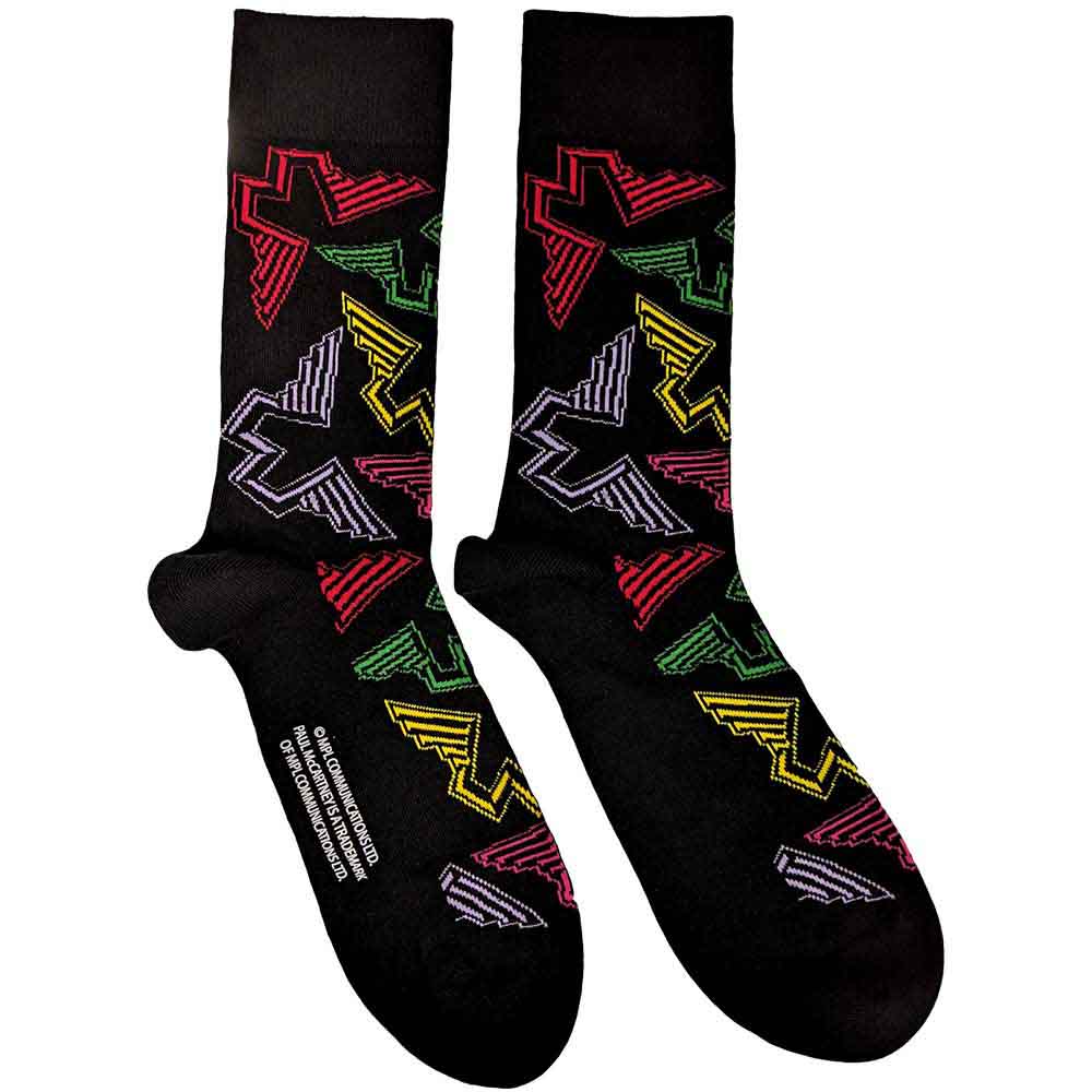 Ponožky Paul McCartney - Wings Logos, Unisex,Čierna,UK 7 - 11