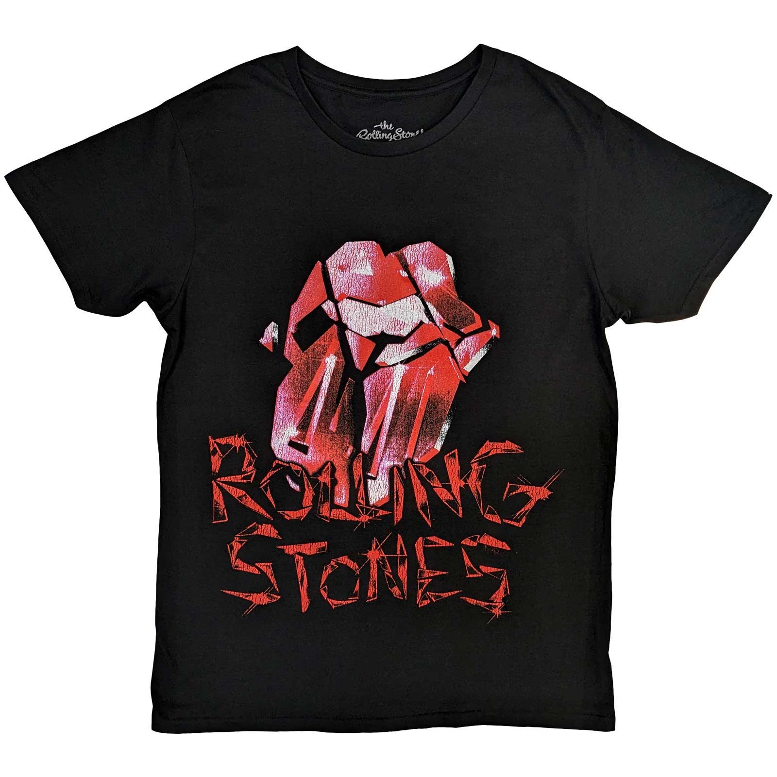 Tričko The Rolling Stones - Hackney Diamonds Cracked Glass Tongue, Unisex,Čierna,XXL