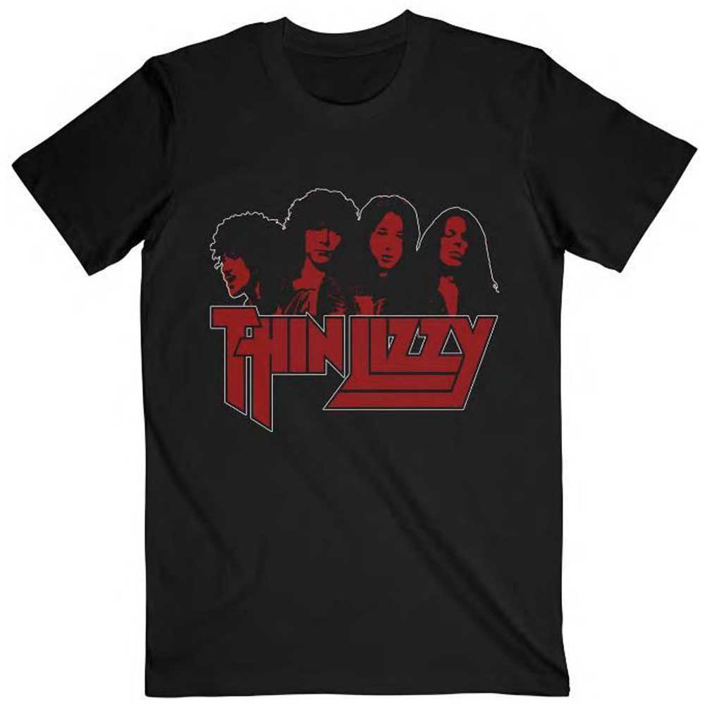 Tričko THIN LIZZY - Band Photo Logo, Unisex,Čierna,XXL