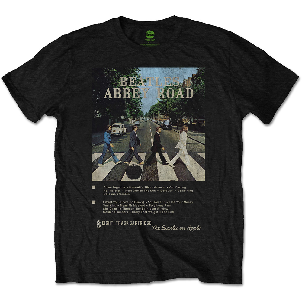 Tričko The Beatles - Abbey Road 8 Track, Unisex,Čierna,XL