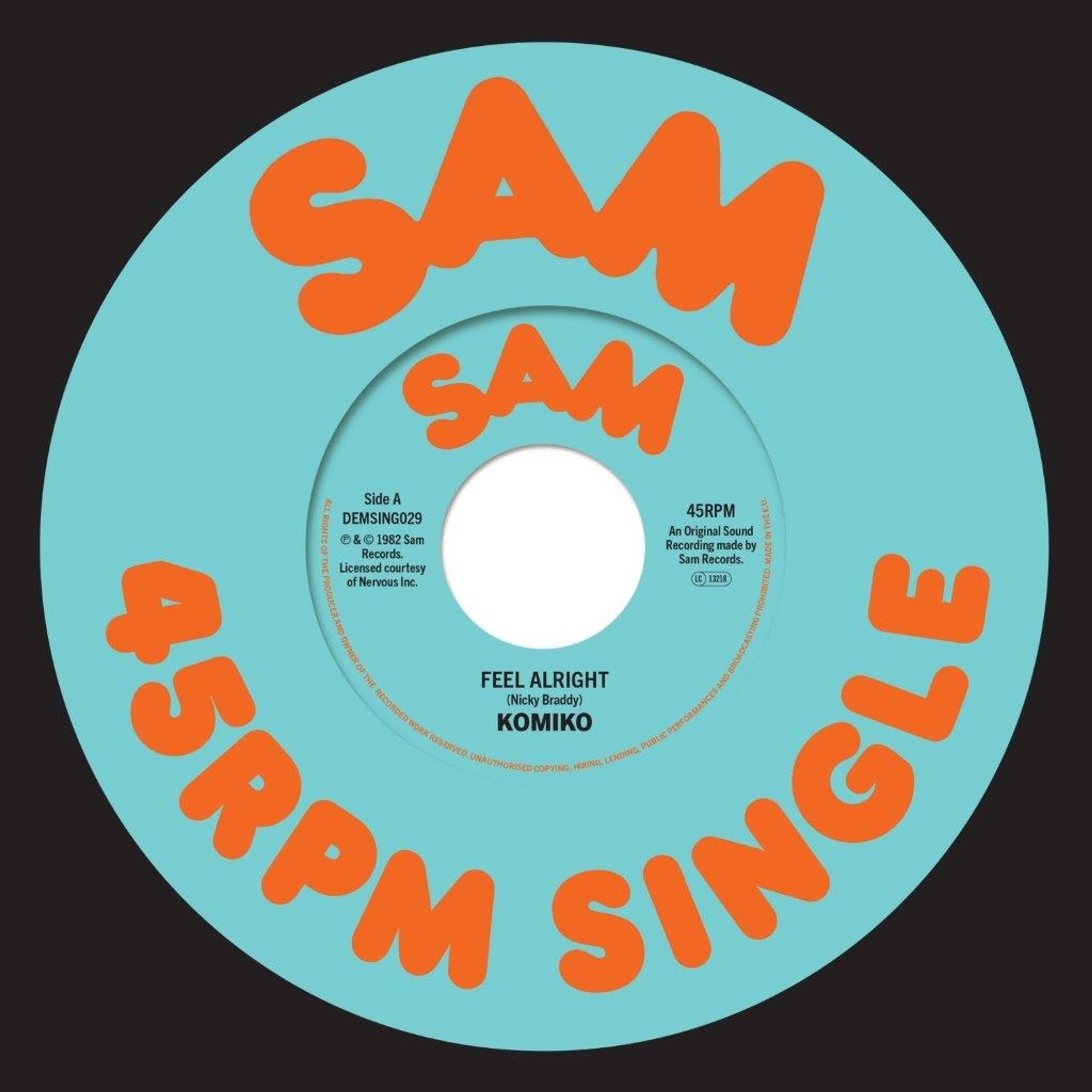 Vinyl - Komiko - Feel Alright / Feel Alright (Instrumental)