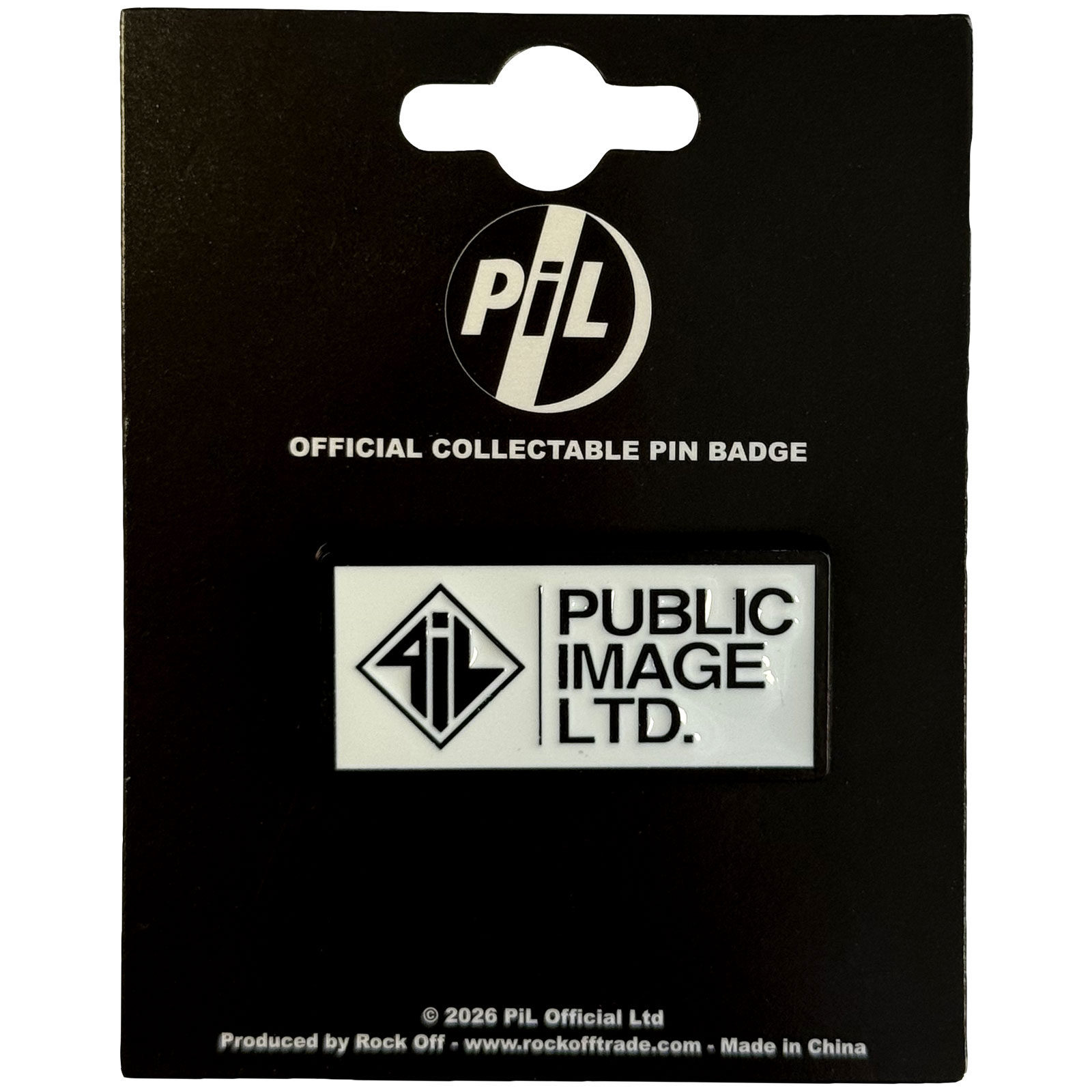 Odznak PIL Public Image Ltd - New Logo Stacked Text
