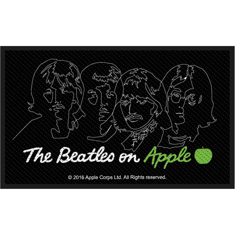 Nažehlovačka The Beatles - On Apple (White on Black)