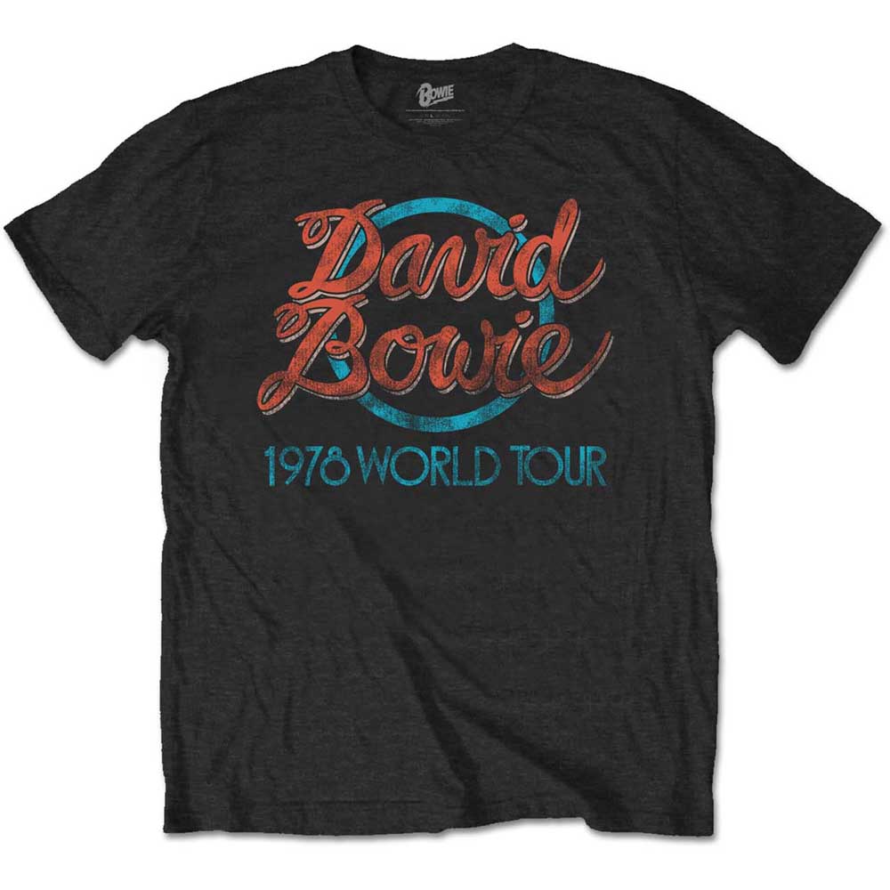 Tričko David Bowie - 1978 World Tour, Unisex,Čierna,XXL