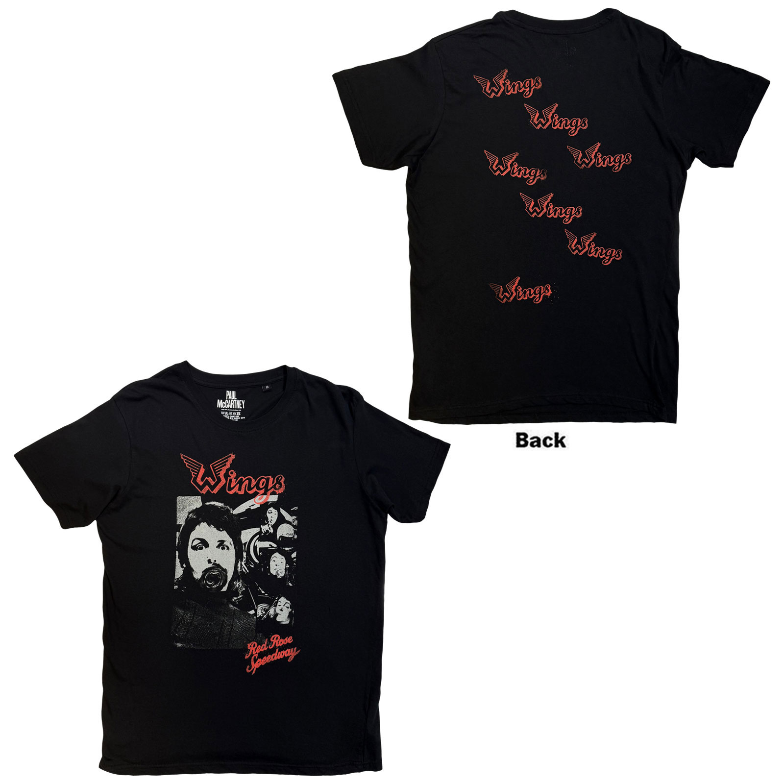 Tričko Paul McCartney - Wings Collage, Unisex,Čierna,XXL