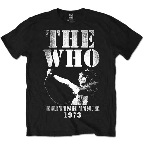 Tričko The Who - British Tour 1973, Unisex,Čierna,XXL