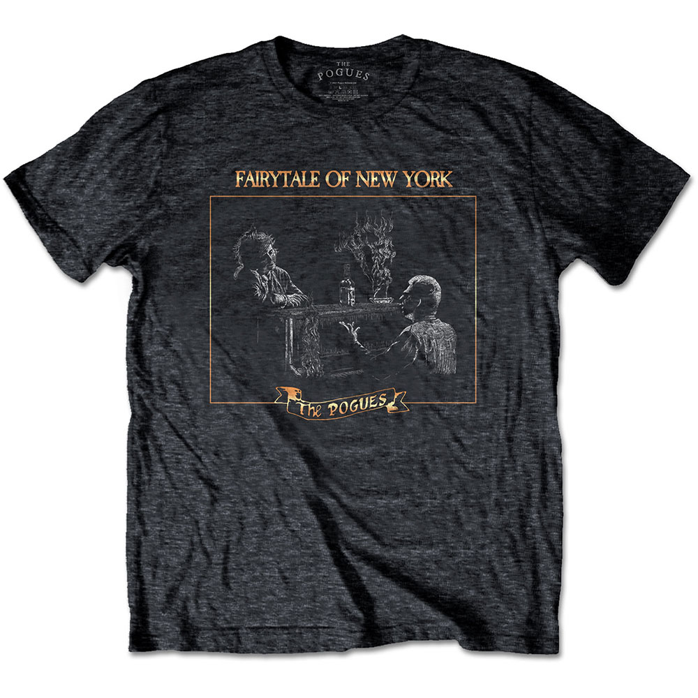 Tričko The Pogues - Fairytale Piano, Unisex,Šedá,S