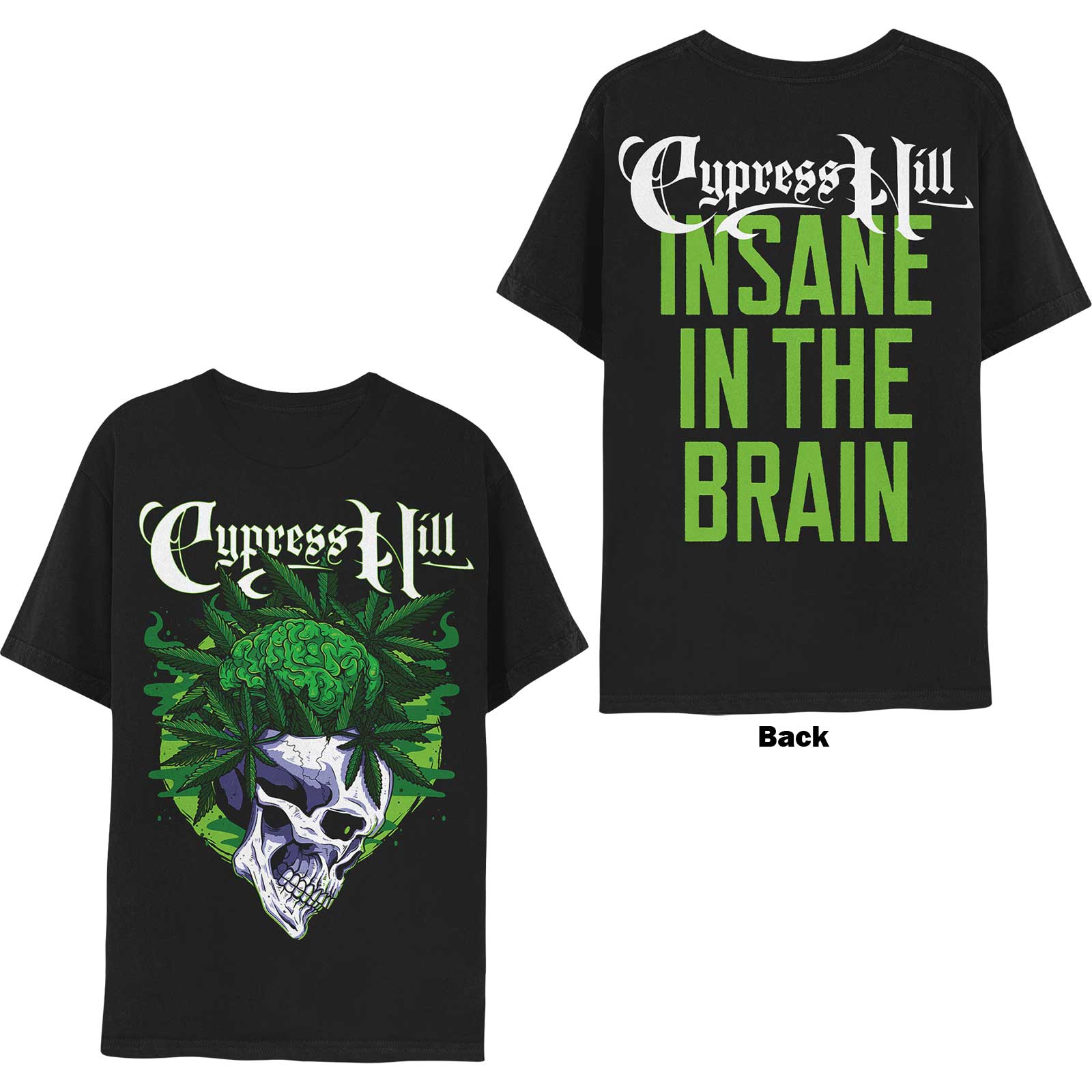 Tričko Cypress Hill - Insane In The Brain, Unisex,Čierna,XXL