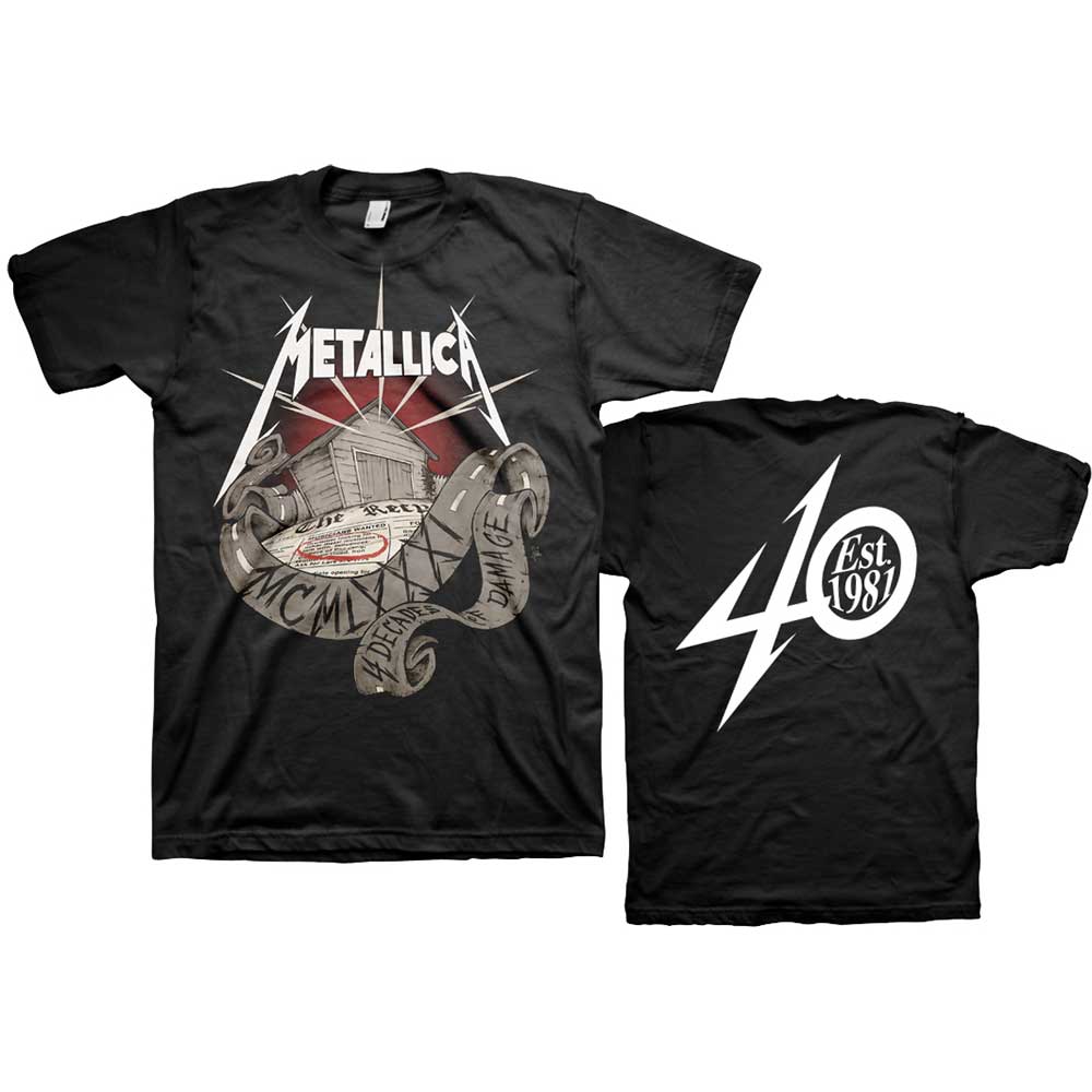 Tričko Metallica - 40th Anniversary Garage, Unisex,Čierna,XXL