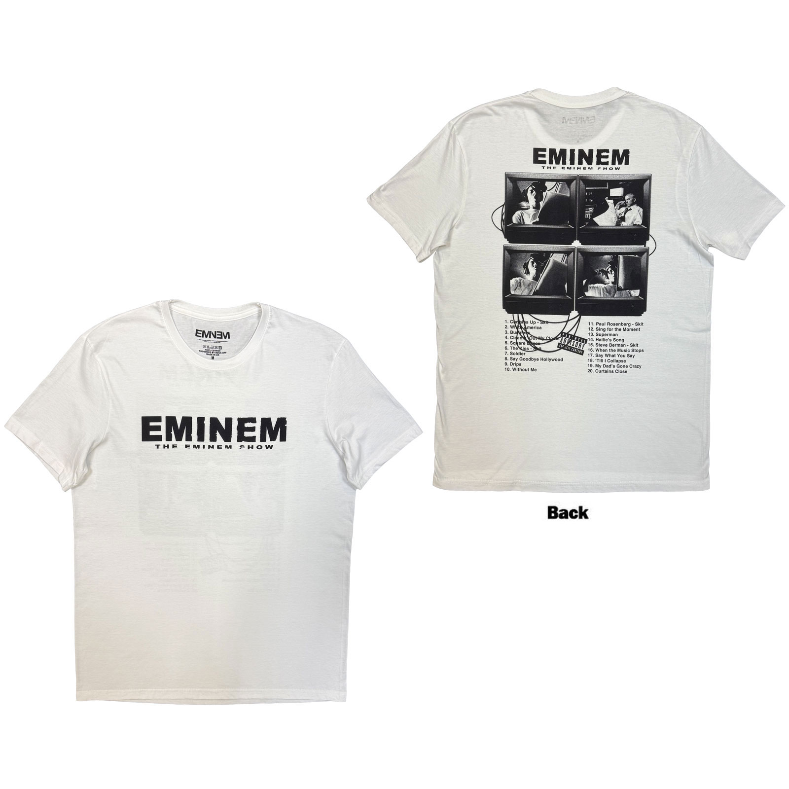 Tričko Eminem - The Show, Unisex,Biela,M